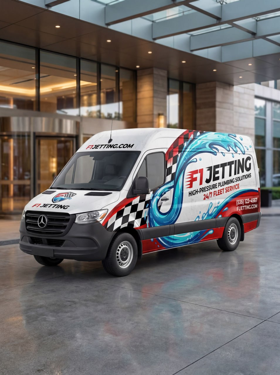 F1 Jetting — High-Pressure Plumbing Sprinter Van
